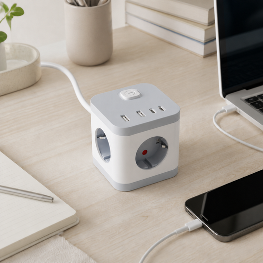 Kubformat grenuttag med USB-C
