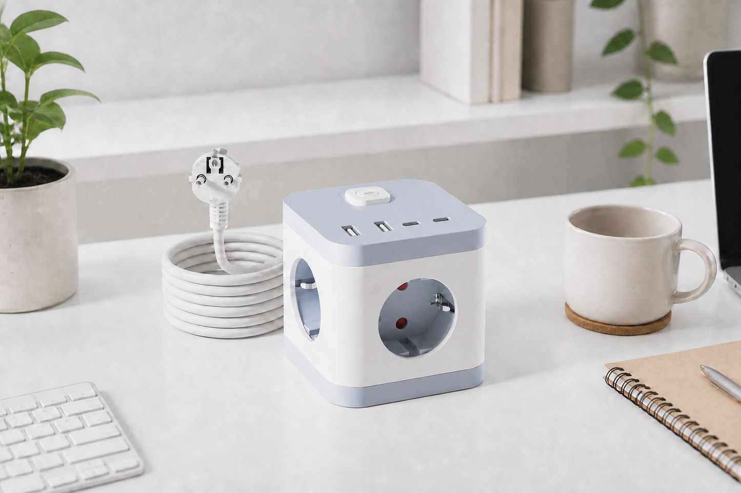 Kubformat grenuttag med USB-C
